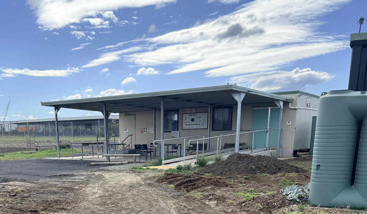 WyndhamRC clubhouse and covered deck at Lawrie Emmins Reserve