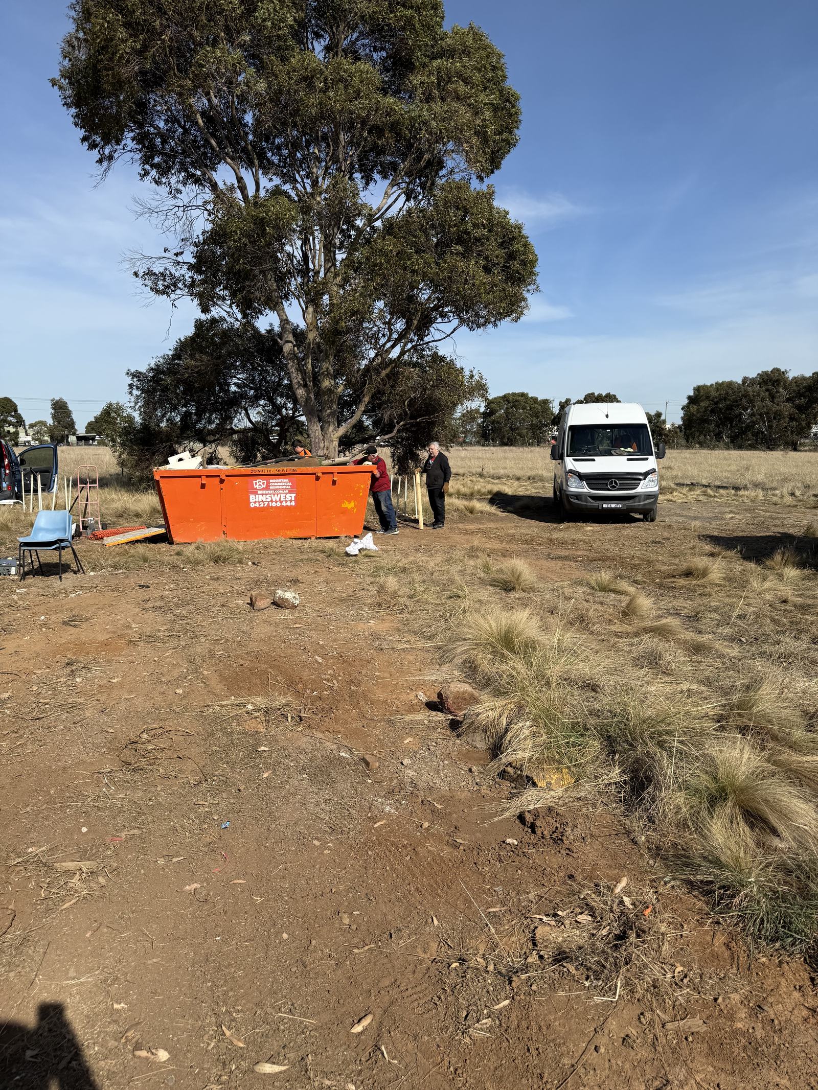 Skip bin loaded during the MARCS site cleanup